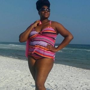 Cocos Swim Multicolored Striped Tankini